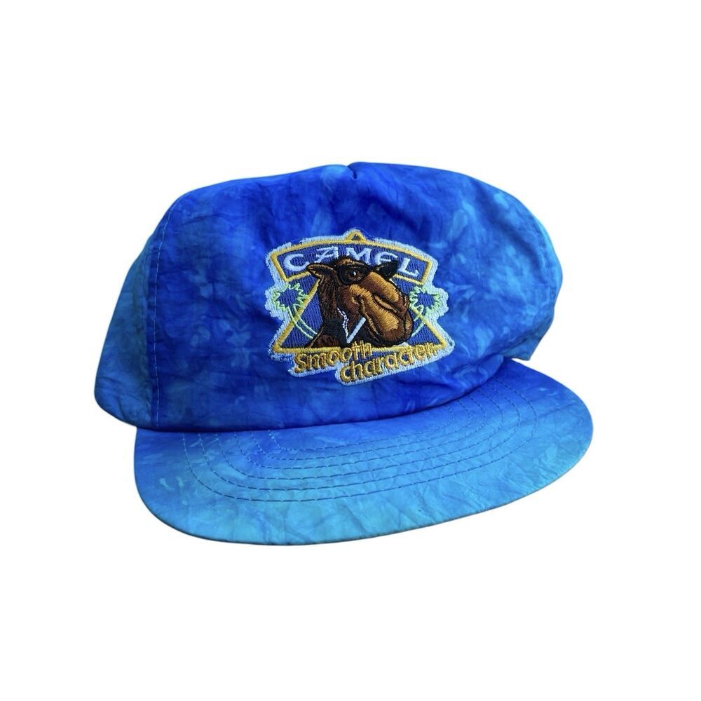 Vintage Joe Camel Snapback Hat Cigarette Smooth Character Blue Cap Marlboro 90s